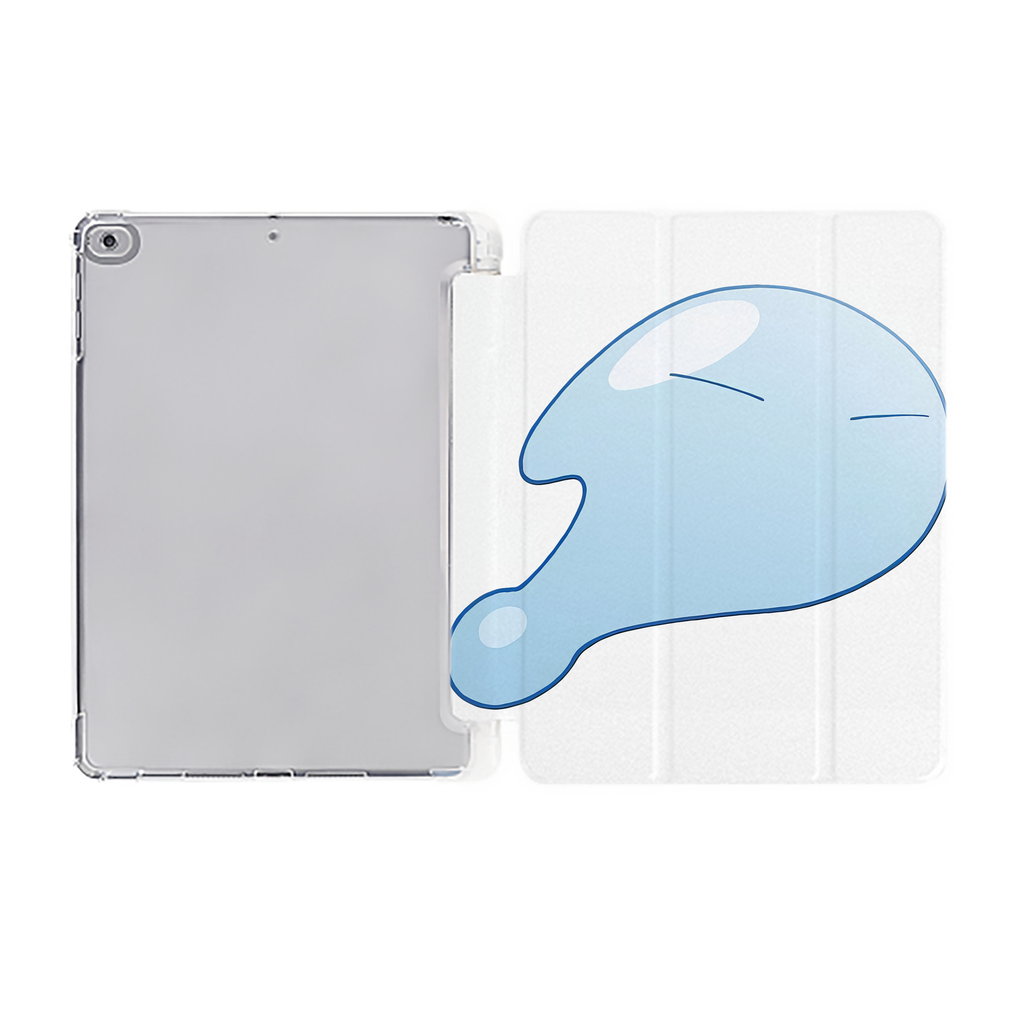 （画像用） 転スラ Regarding Reincarnated to Slime IPad ケース ペン収納付き 三つ折りスタンド PUレザー×シリコン 対応機種9.5/10.5/10.9インチ